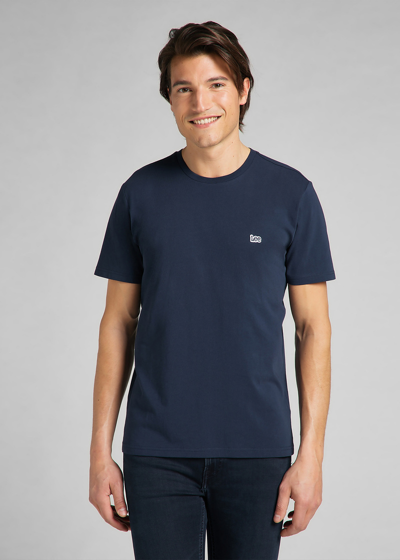 Meski T Shirt Lee Patch Logo Tee Navy - L60UFQ35