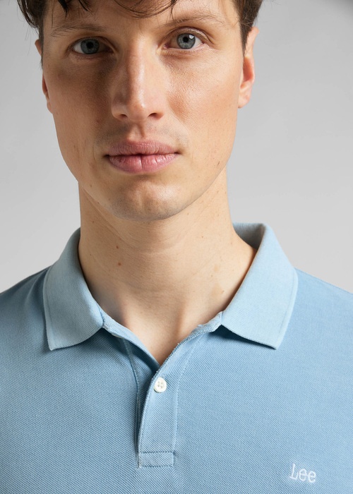 Lee Natural Dye Polo Ice Blue - L65CQSUY
