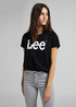 Damski T Shirt Lee Logo Tee Black - L42UER01