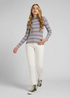 Damski Sweter Lee Ribbed Long Sleeve Striped Tee Ecru - L40HIQDN