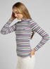 Damski Sweter Lee Ribbed Long Sleeve Striped Tee Ecru - L40HIQDN
