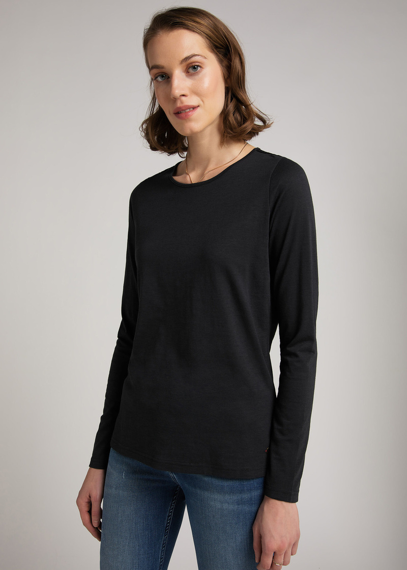 Koszulka Z Dlugim Rekawem Mustang Alina C Lace Caviar - 1011821-4132