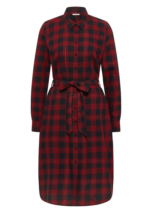 Mustang Plaid Dress With Tie Belt Check X - 1011916-12198