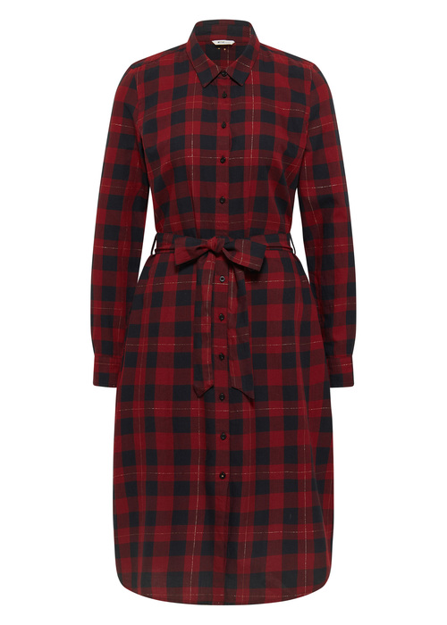 Sukienka Mustang Plaid Dress With Tie Belt Check X - 1011916-12198