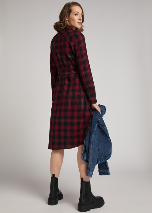 Sukienka Mustang Plaid Dress With Tie Belt Check X - 1011916-12198