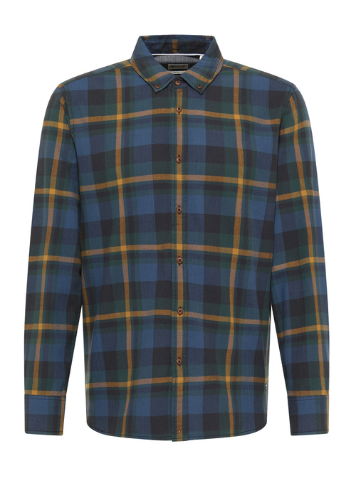 Mustang Clemens Hb Flannel Check Green - 1011834-12181