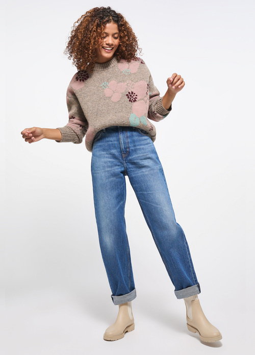 Damski Sweter Mustang Carla C Jacquard Berlin Jacquard - 1013098-12374