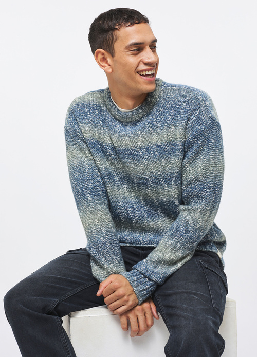 Meski Sweter Mustang Emil C Degradee Degradee Bluetone - 1013058-12357