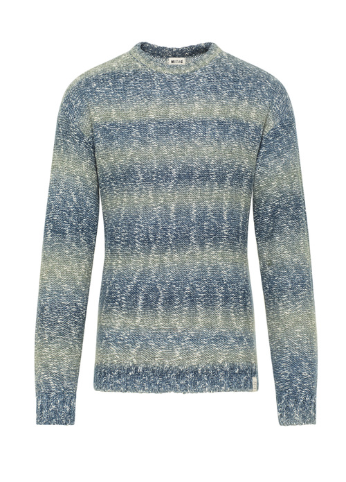 Meski Sweter Mustang Emil C Degradee Degradee Bluetone - 1013058-12357