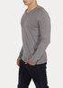 Meski Sweter Mustang Basic V Neck Jumper Mid Grey Melange - 1006813-4140