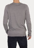 Meski Sweter Mustang Basic V Neck Jumper Mid Grey Melange - 1006813-4140