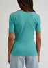 Damski T Shirt Lee V Neck Rib Dusty Jade - L49FIP41
