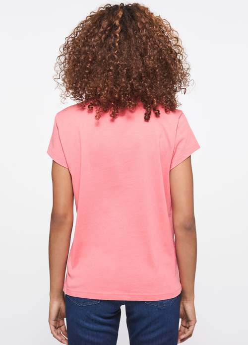 Damski T Shirt Mustang Alina C Logo Tee Tea Rose - 1013222-8142