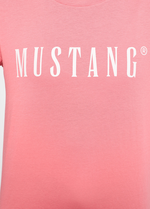 Damski T Shirt Mustang Alina C Logo Tee Tea Rose - 1013222-8142
