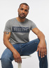 Meski T Shirt Mustang Alex C Logo Tee Mid Grey Melange - 1013223-4140