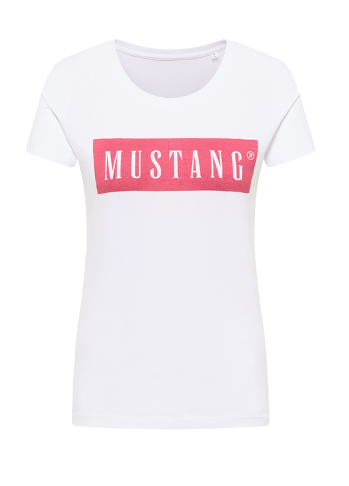 Damski T Shirt Mustang Alina C Logo Tee General White - 1013220-2045