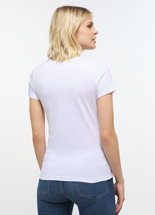 Damski T Shirt Mustang Alina C Logo Tee General White - 1013220-2045