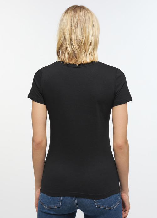 Damski T Shirt Mustang Alina C Logo Tee Black - 1013220-4142