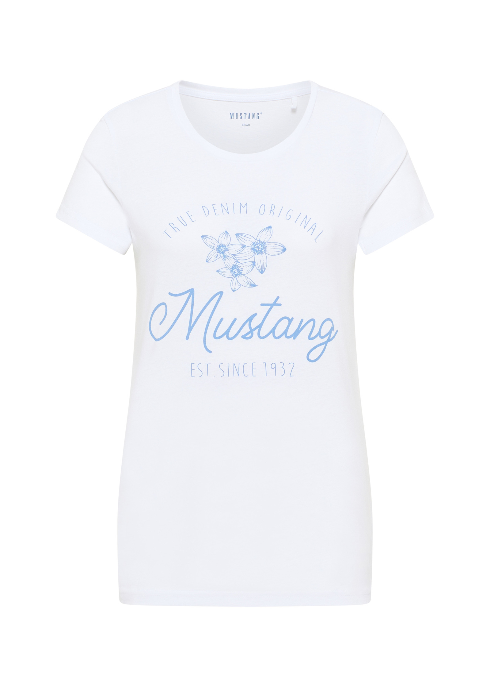 Damski T Shirt Mustang Jeans Style Alina C Print General White - 1012710-2045