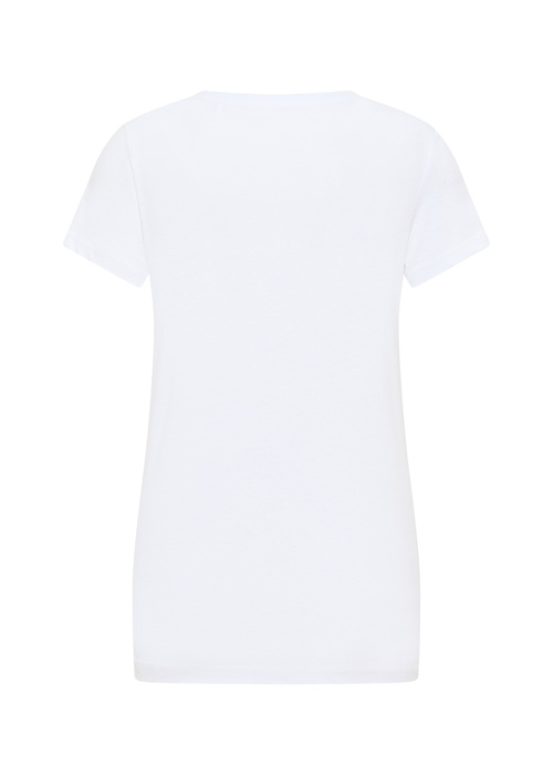 Damski T Shirt Mustang Jeans Style Alina C Print General White - 1012710-2045