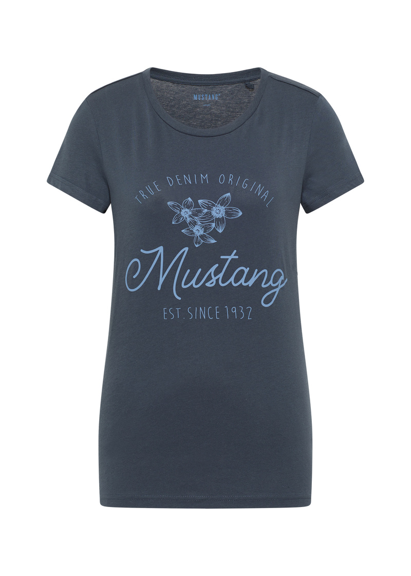 Damski T Shirt Mustang Jeans Style Alina C Print Blue Nights - 1012710-4085