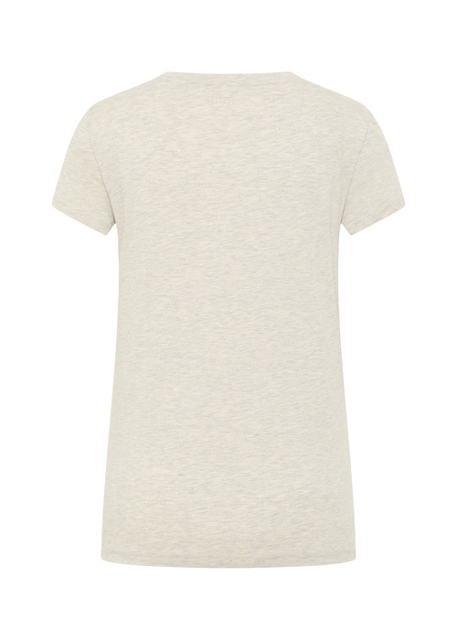 Damski T Shirt Mustang Jeans Style Alina C Print Light Grey Melange - 1012710-4141