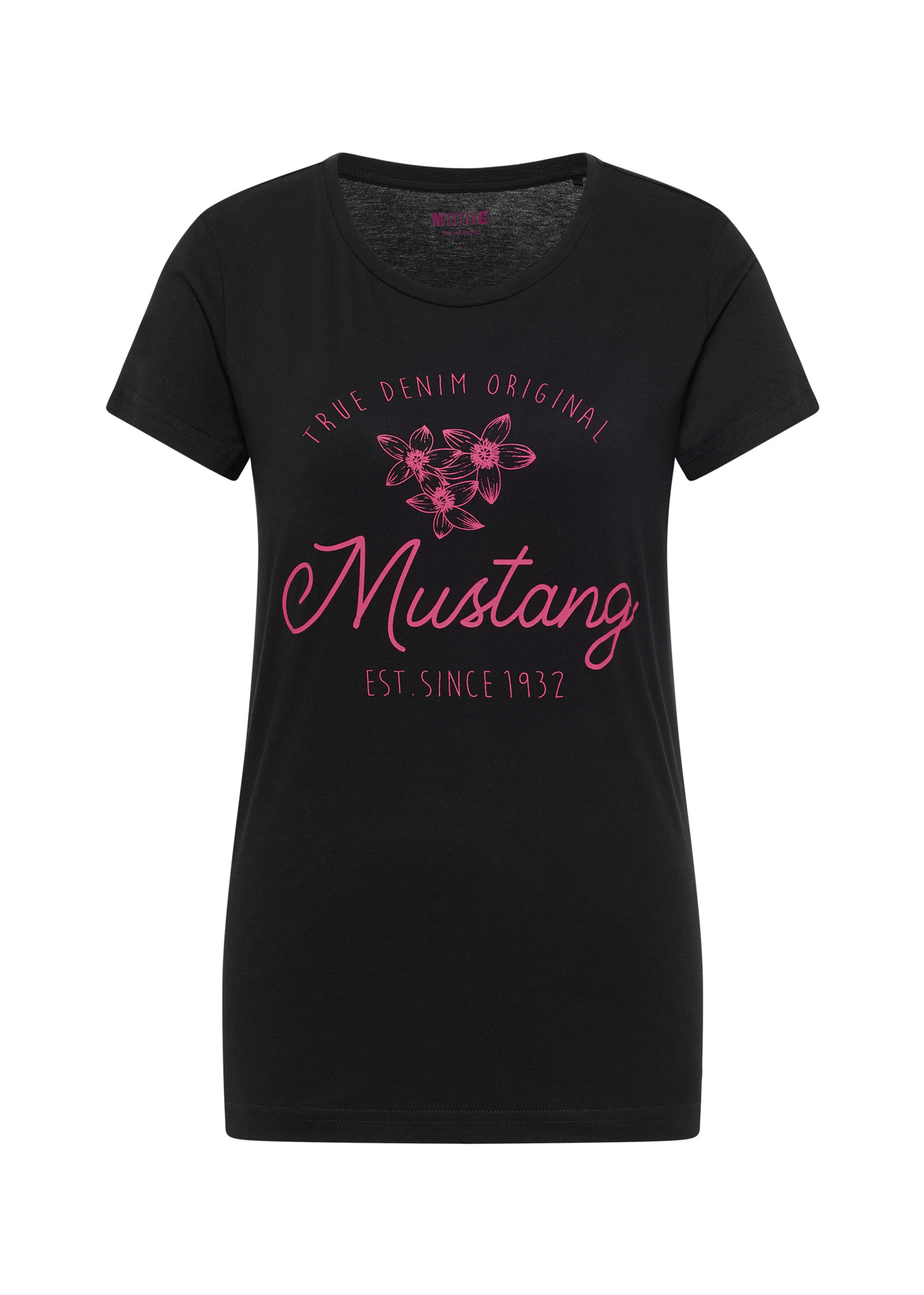 Damski T Shirt Mustang Jeans Style Alina C Print Black - 1012710-4142
