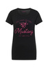 Damski T Shirt Mustang Jeans Style Alina C Print Black - 1012710-4142