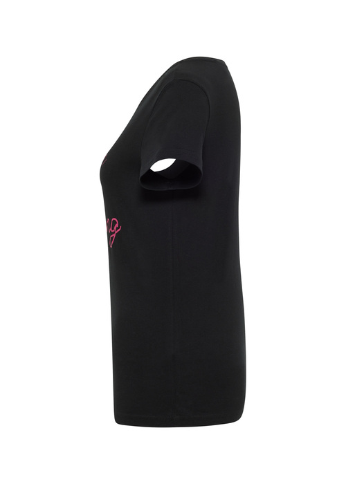 Damski T Shirt Mustang Jeans Style Alina C Print Black - 1012710-4142