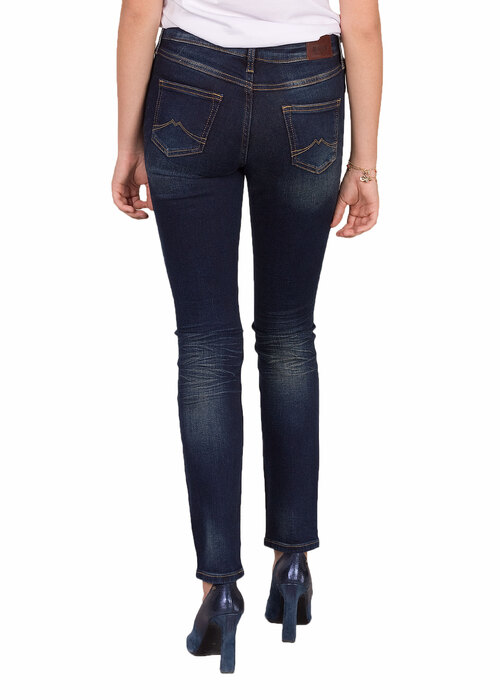 Damskie Spodnie Dzinsowe Mustang Jasmin Slim Dark Used - 0586-5032-586
