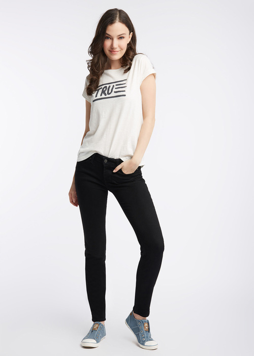 Damskie Spodnie Dzinsowe Mustang Jasmin Jeggins 940 Super Dark - 1006279-4000-940