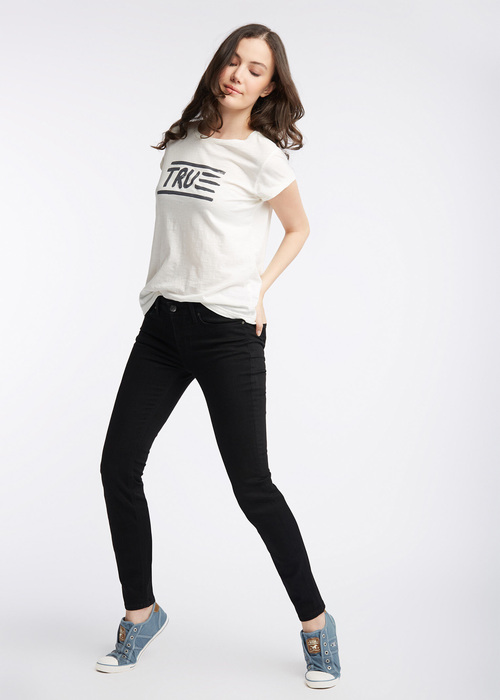 Damskie Spodnie Dzinsowe Mustang Jasmin Jeggins 940 Super Dark - 1006279-4000-940