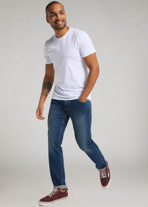 Meskie Spodnie Dzinsowe Mustang Washington Dark Denim Blue - 1007640-5000-881