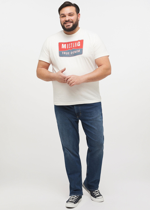 Meskie Spodnie Dzinsowe Mustang Washington Dark Denim Blue - 1007640-5000-881