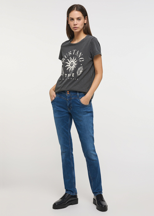 Damskie Spodnie Dzinsowe Mustang Rebecca 2b Denim Blue 782 - 1013348-5000-782