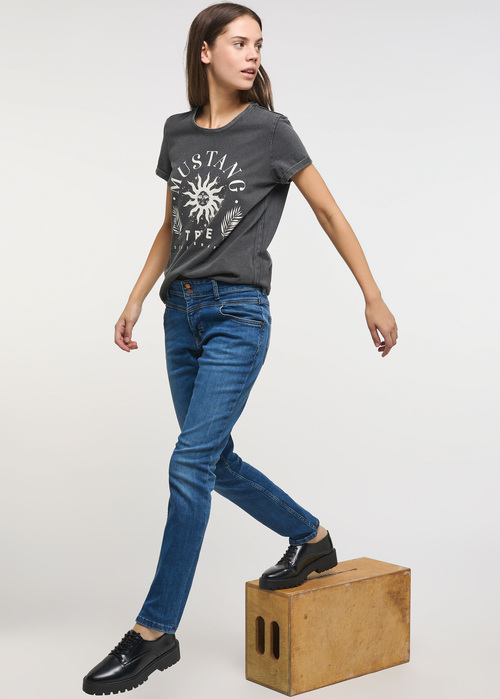 Damskie Spodnie Dzinsowe Mustang Rebecca 2b Denim Blue 782 - 1013348-5000-782