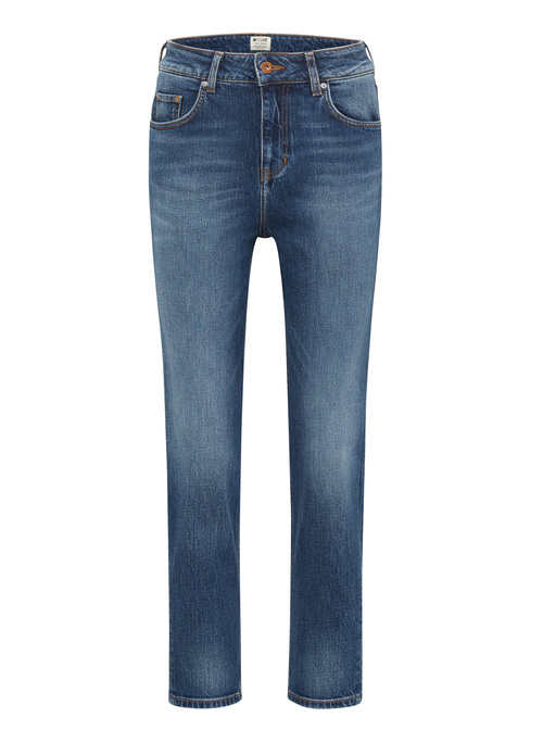 Damskie Spodnie Dzinsowe Mustang Moms Jeans Denim Blue - 1013162-5000-582