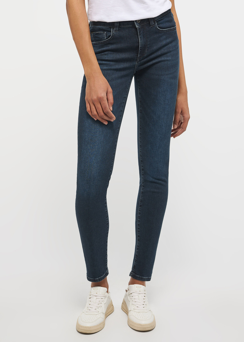 Damskie Spodnie Dzinsowe Mustang Jeans Shelby Slim Denim Blue - 1013582-5000-882