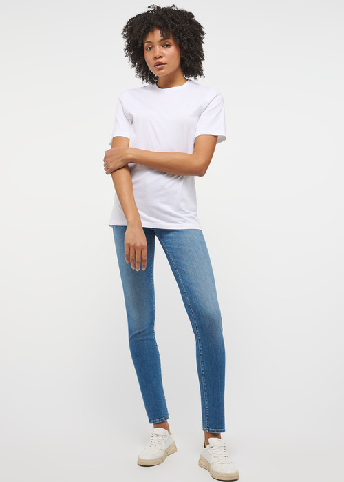 Damskie Spodnie Dzinsowe Mustang Jeans Shelby Slim Denim Blue 402 - 1013585-5000-402