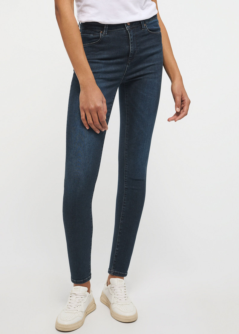 Damskie Spodnie Dzinsowe Mustang Jeans Georgia Super Skinny Denim Blue 882 - 1013576-5000-882