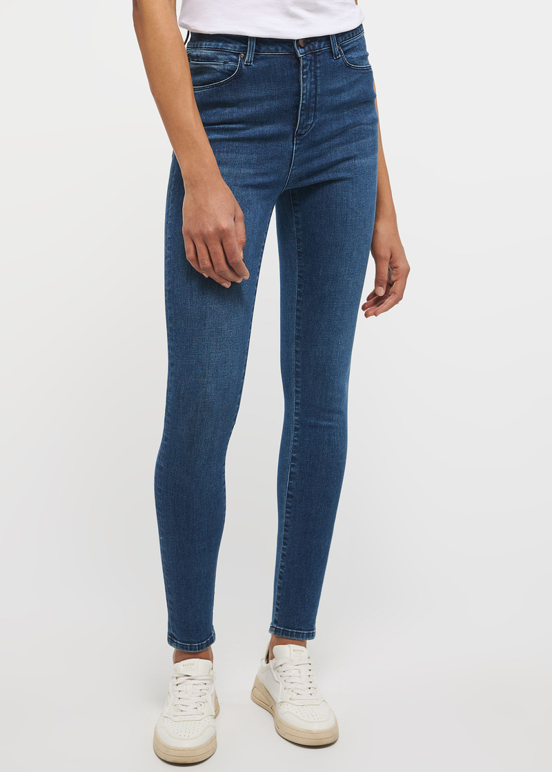 Damskie Spodnie Dzinsowe Mustang Jeans Georgia Super Skinny Denim Blue 782 - 1013577-5000-782