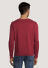 Meski Sweter Tom Tailor Doublepack V Neck Knit Warm Wine Melange - 1030935-18648
