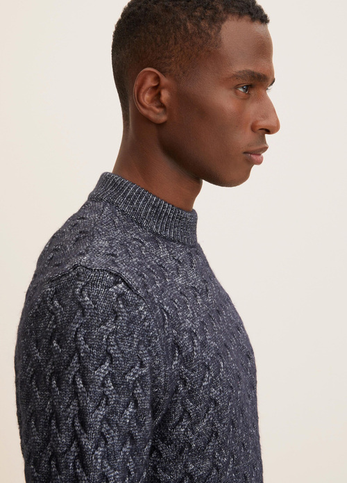 Meski Sweter Tom Tailor Pullover Knit Navy Melange - 1033650-13160