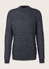Meski Sweter Tom Tailor Pullover Knit Navy Melange - 1033650-13160