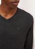 Tom Tailor Simple Knitted Jumper Black Grey Melange - 1012820-10617