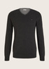 Tom Tailor Simple Knitted Jumper Black Grey Melange - 1012820-10617 Tom Tailor Simple Knitted Jumper Black Grey Melange - 1012820-10617