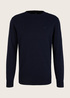 Meski Sweter Tom Tailor Simple Knitted Jumper Knitted Navy Melange - 1012819-13160