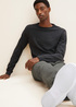 Tom Tailor Simple Knitted Jumper Black Grey Melange - 1012819-10617