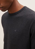 Tom Tailor Simple Knitted Jumper Black Grey Melange - 1012819-10617