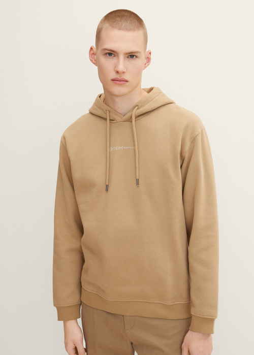 Denim Tom Tailor Printed Hoodie - Splashed Clay Beige 1033580-12912